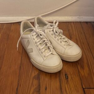 Veja Classic White Lace-Up Sneakers